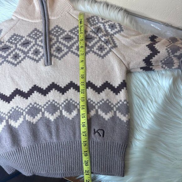 Kari Traa Agnes Knit 1/4 Zip Wool Blend Sweater Size Medium - Picture 7 of 12